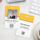 Custom Business Logo Basic Barcode Employee Photo