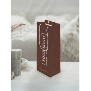 Custom Business Logo Basic Employee Name Brown ID Badge