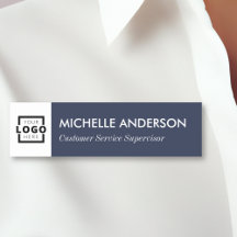 Custom Business Logo Basic Employee Staff Blue