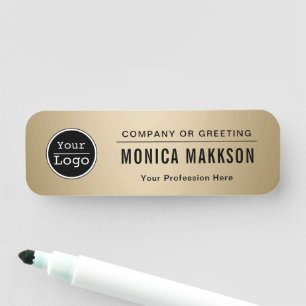 Custom Business Logo Basic Employee Staff Name  Na Tag