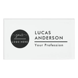 Custom Business Logo Basic Employee Staff Name Na Tag