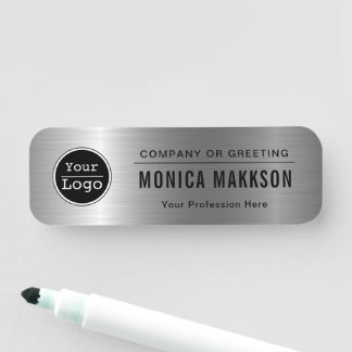 Custom Business Logo Basic Employee Staff Name  Na Tag