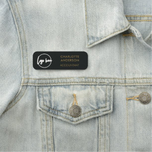 Custom Business Logo Basic Employee Staff Name Nam Tag