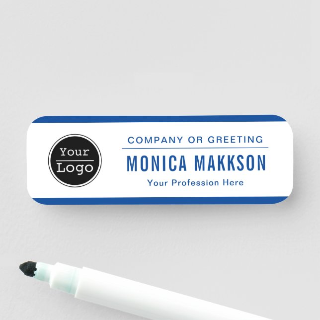 Custom Business Logo Basic Employee Staff  Name Tag (In Situ)