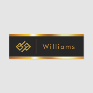 Custom Business Logo Basic Employee Staff Name Tag