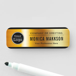 Custom Business Logo Basic Employee Staff Name Tag