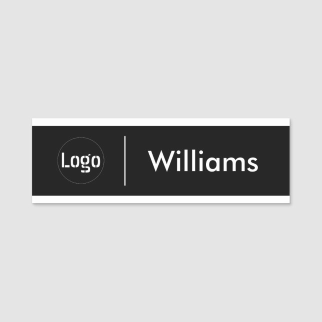 Custom Business Logo Basic Employee Staff Name Tag (Front)