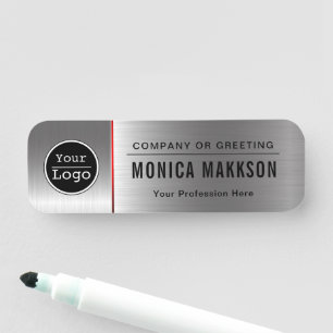 Custom Business Logo Basic Employee Staff  Name Tag