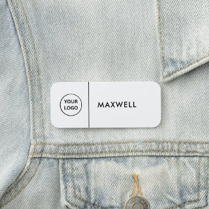 Custom Business Logo Basic Employee Staff Name Tag
