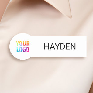 Custom Business Logo Basic Employee Staff Name Tag