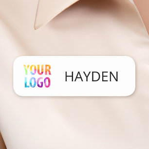 Custom Business Logo Basic Employee Staff Name Tag