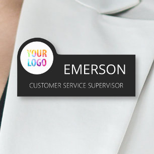 Custom Business Logo Basic Employee Staff Name Tag