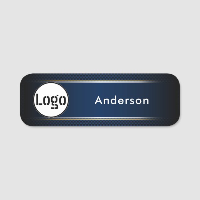 Custom Business Logo Basic Employee Staff Name Tag (Front)