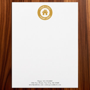 Custom Business Logo Black and White Personalized Letterhead
