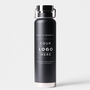 Custom Business Logo Black and White Water Bottle