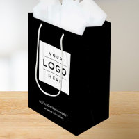 Custom Business Logo Black Branded Shopping