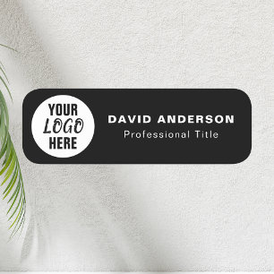 Custom Business Logo Black Name Tag