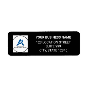 Custom Business Logo Black Return Address