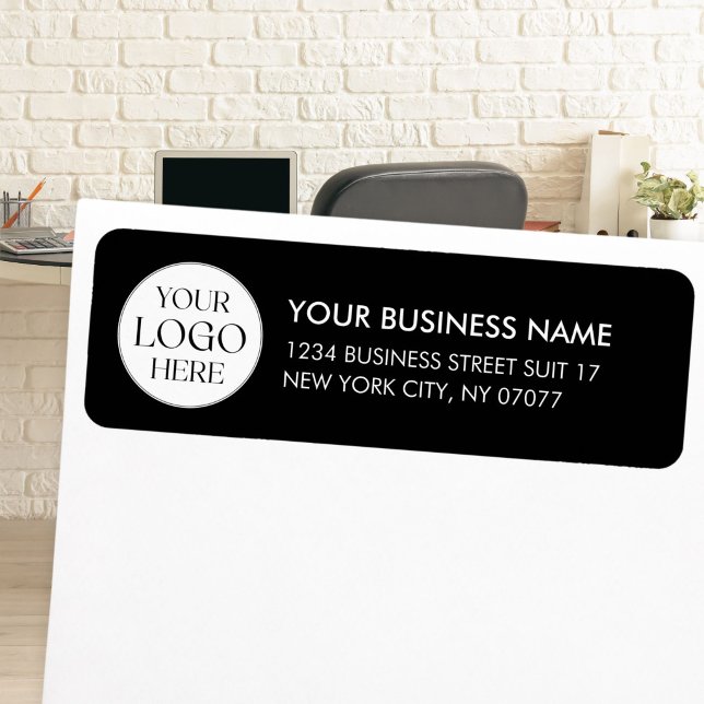 Custom Business Logo Black White Return Address (Creator Uploaded)