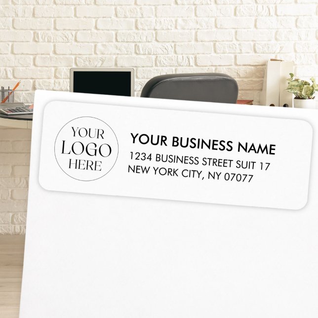 Custom Business Logo Black White Return Address (Creator Uploaded)