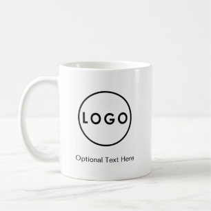 Custom Business Logo Brand White Coffee Mug
