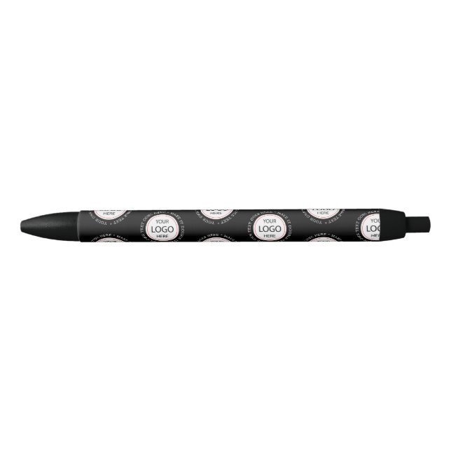 Custom Business Logo Branded / Black Black Ink Pen (Front)