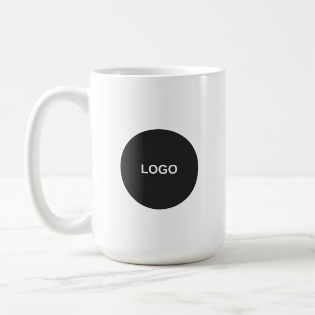 Custom Business Logo Branded Coffee Coffee Mug (Left)
