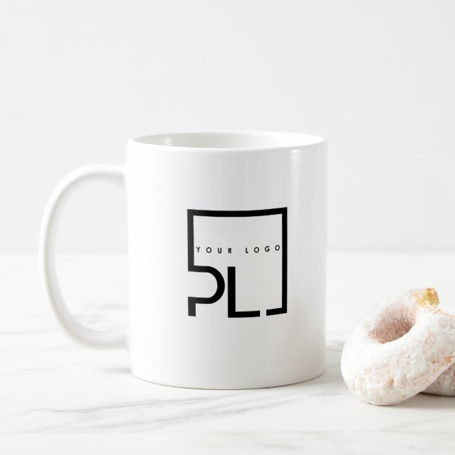 Custom Business Logo Branded  Coffee Mug (With Donut)
