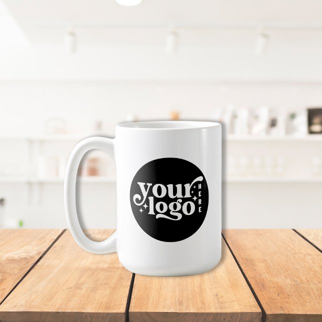 Custom Business Logo Branded Minimalist Coffee  Coffee Mug (Creator Uploaded)