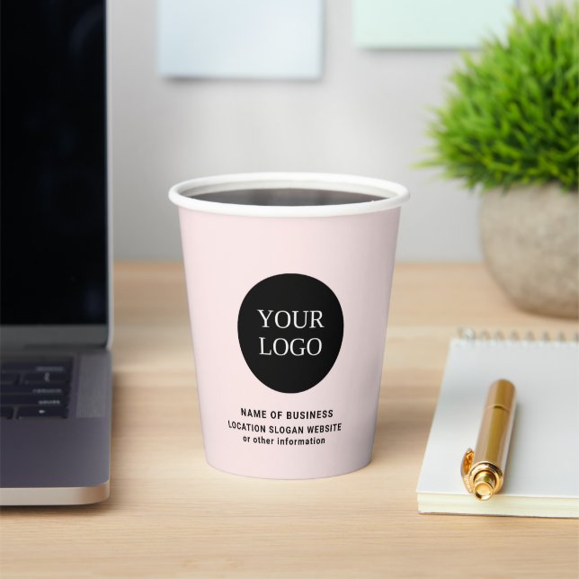 Custom Business Logo Branded  Paper Cups (Insitu)