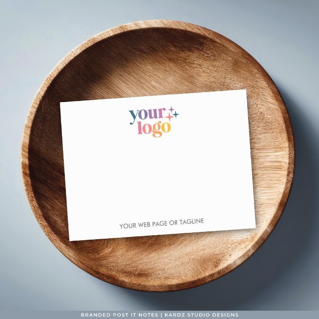 Custom Business Logo Branded Post-it Notes (Add your logo to these 4x3 inches branded post-its and keep your business present all year long.)