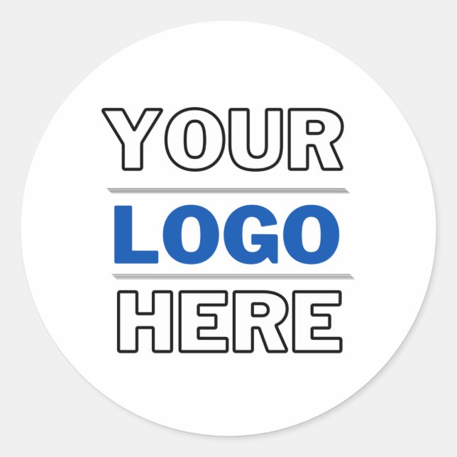 Custom Business Logo Branded professional Classic Round Sticker (Front)