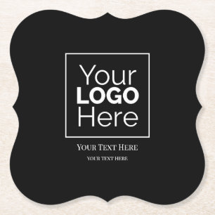 Custom Business Logo Branded Professional  Paper Coaster