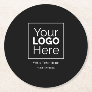 Custom Business Logo Branded Professional  Round Paper Coaster