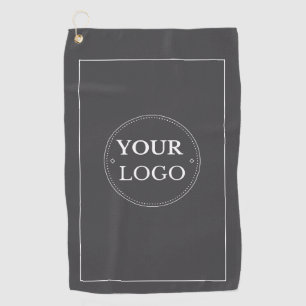 Custom Business Logo Branded Promotional Gray  Golf Towel