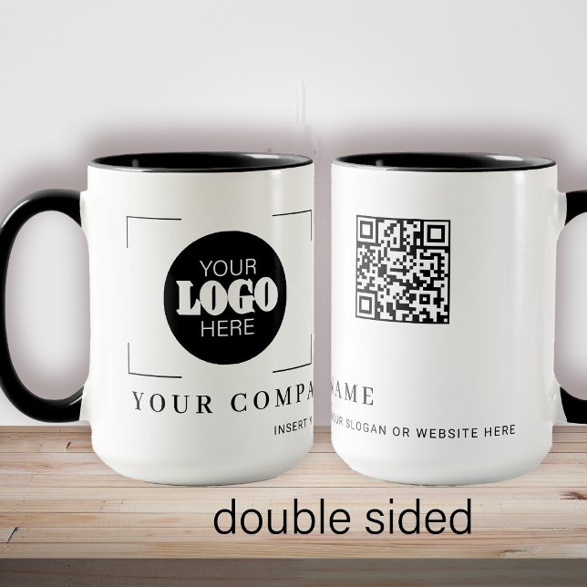 Custom business logo branded promotional QR code Mug (Creator Uploaded)