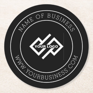 Custom Business Logo Branded Round Paper Round Pa Round Paper Coaster