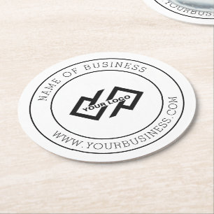 Custom Business Logo Branded Round Paper Round Paper Coaster