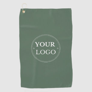 Custom Business Logo Branded Sage Green Golf Towel