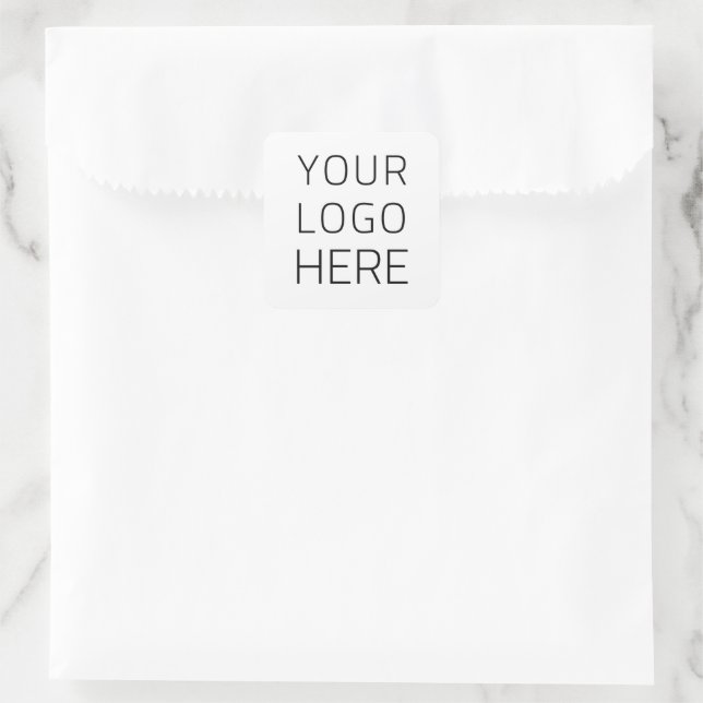Custom Business Logo Branded  Square Sticker (Bag)