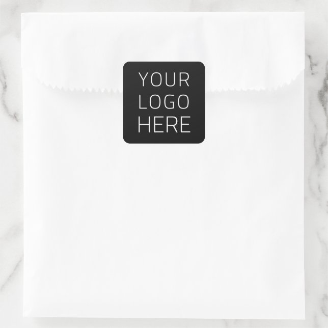 Custom Business Logo Branded  Square Sticker (Bag)