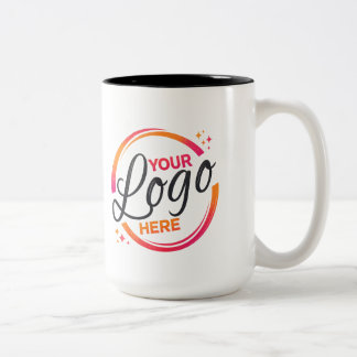Custom Business Logo Branded Two-Tone Coffee Mug