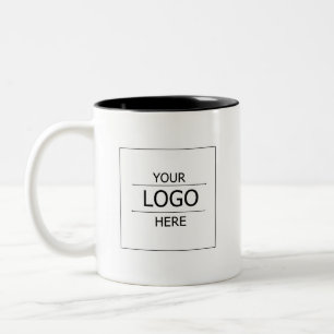 Custom Business Logo Branded Two-Tone Coffee Mug