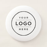 Custom Business Logo Branded Wham-O Frisbee<br><div class="desc">A professional custom branded frisbee for your business features your logo design framed by a simple black round circle. Adjust the colour of the black border or remove this feature under Personalise / Customise Further. Please contact the designer for further assistance at kathleen@plushpaper.com</div>