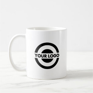 Custom Business Logo Branded White Coffee Mug