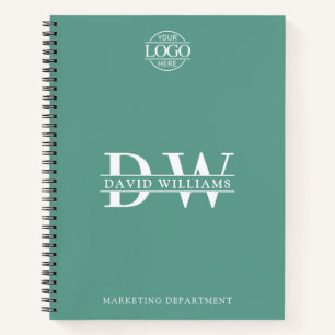 Custom Business Logo & Branding Monogram Initials Notebook