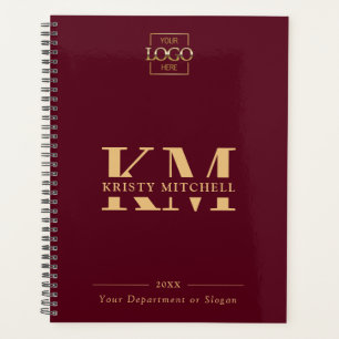 Custom Business Logo & Branding Monogram Initials Planner