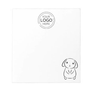 Custom Business Logo Bunny Notepad