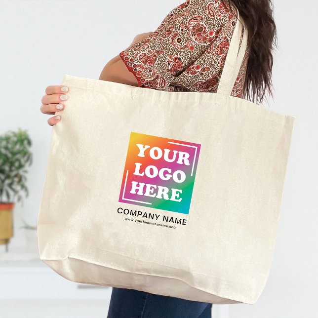 Custom Business Logo, Business Company  Large Tote Bag (Creator Uploaded)