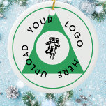 Custom Business Logo Ceramic Tree Decoration<br><div class="desc">Elevate your business's holiday spirit with our customisable ceramic ornament. Tailored for new business owners and small enterprises, this ornament allows you to upload your circular business logo, turning it into a unique festive keepsake. Whether you're celebrating a successful year or spreading holiday cheer to clients and partners, this ornament...</div>